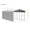 Arrow Storage Products Galvanized Steel Carport, W/ 1-Sided Enclosure, Compact Car Metal Carport Kit, 12'x29'x9', Eggshell CPH122909ECL1 - alternate 4